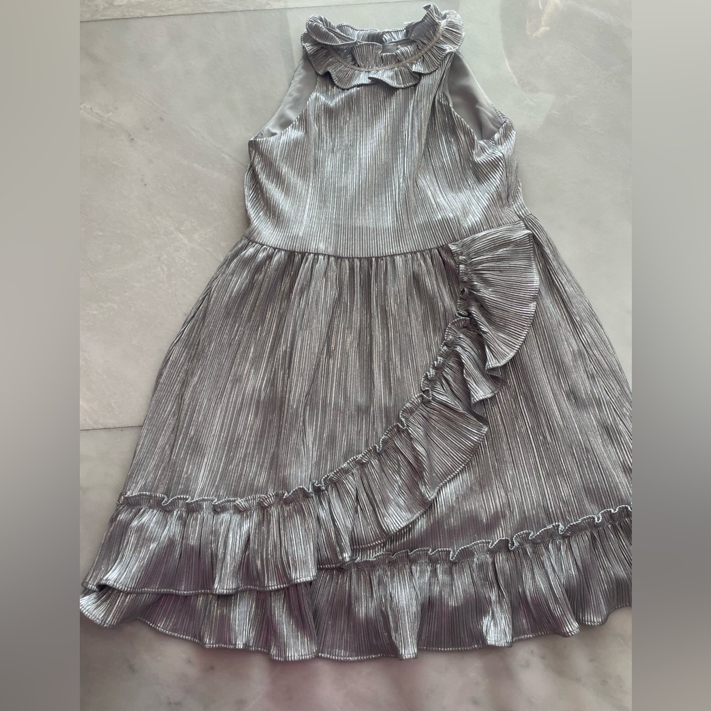 Janie And Jack Wore Once Only Silver Dress